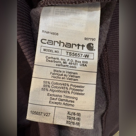 NWT Carhartt Women’s 1/4 zip, XL 💜 - Picture 8 of 8